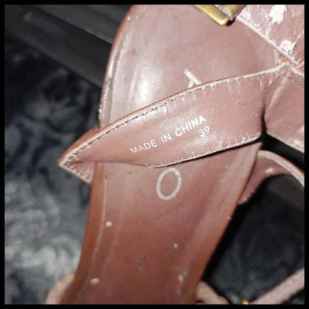 Aldo Brown Heeled Platform Sandals - Picture 12 of 13